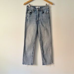 Aritzia Denim Forum Arlo High Rise Straight Jeans in Size 26